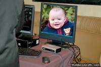 Foto no monitor