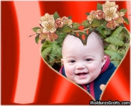 Corações com flores