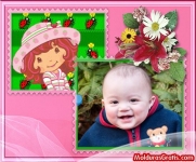 A Moranguinho, com flores e joaninhas